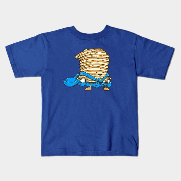 Captain Pancake Kids T-Shirt by nickv47